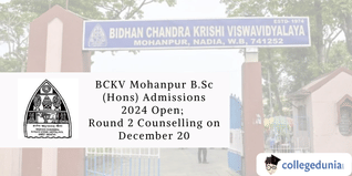 BCKV Mohanpur B.Sc (Hons) Admissions 2024 Open; Round 2 Counselling on December 20